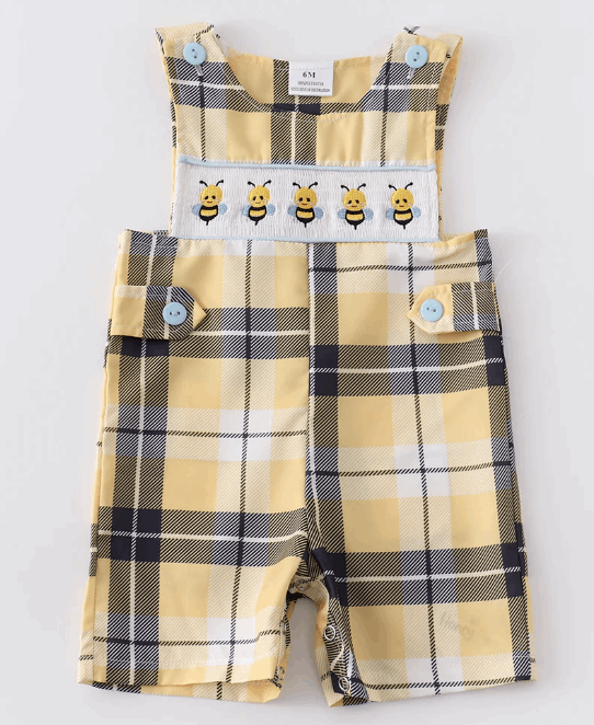 Plaid Honeybee Smocked Jonjon