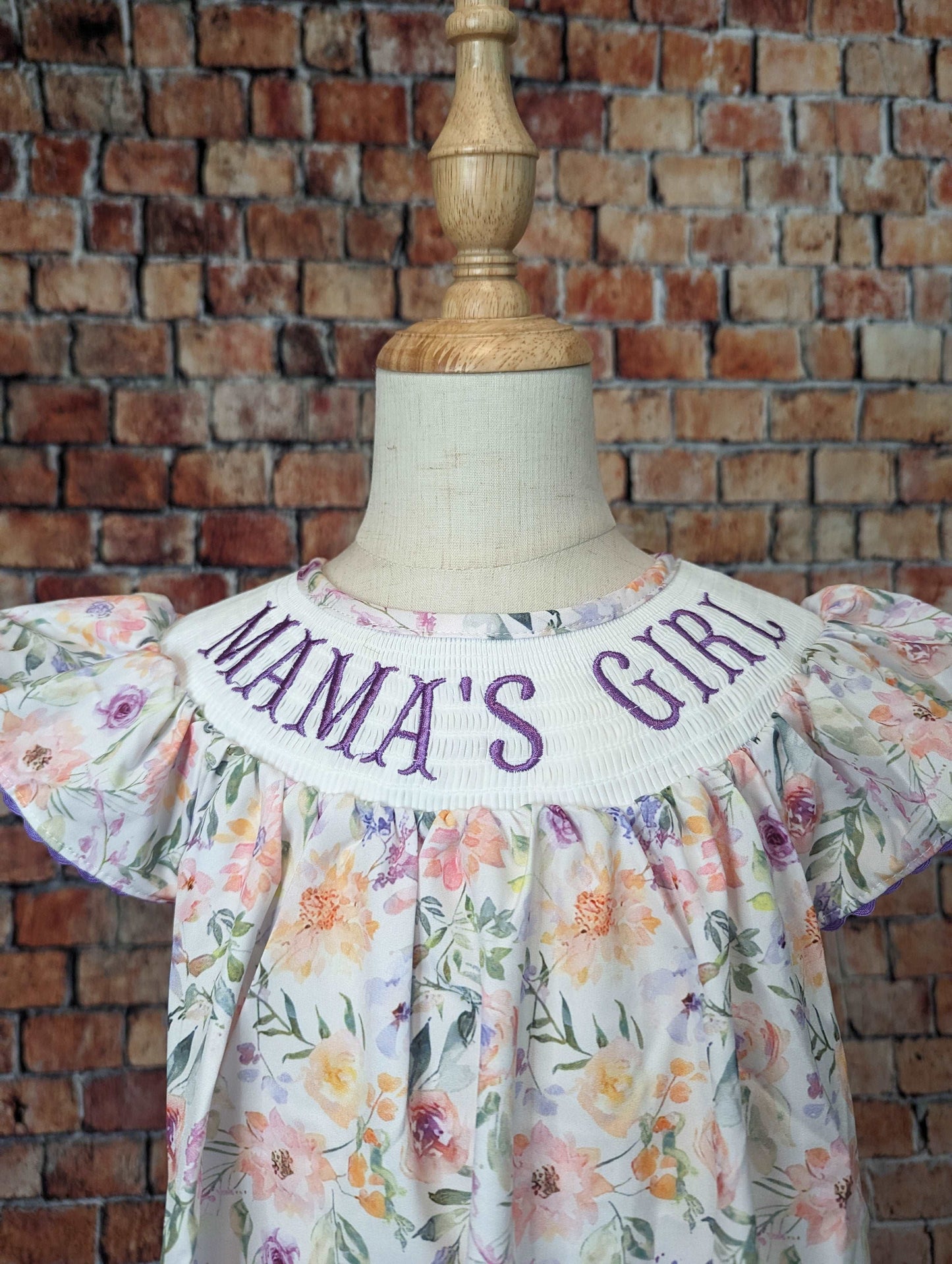 'Mama's Girl' Purple Floral Dress
