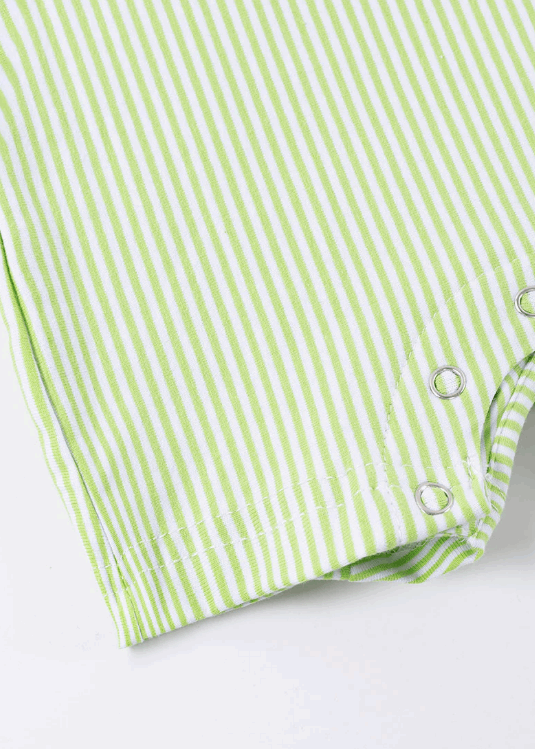 Green watermelon applique stripe boy jonjon