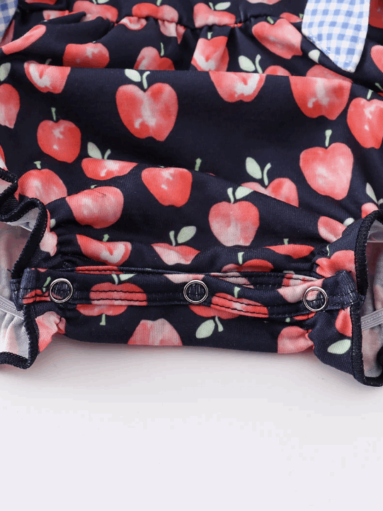 Back to School Apple Bubble Romper