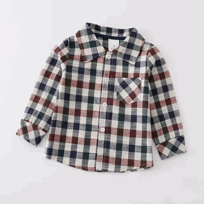 Matching Plaid Button Down Shirt