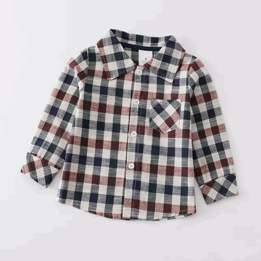 Matching Plaid Button Down Shirt