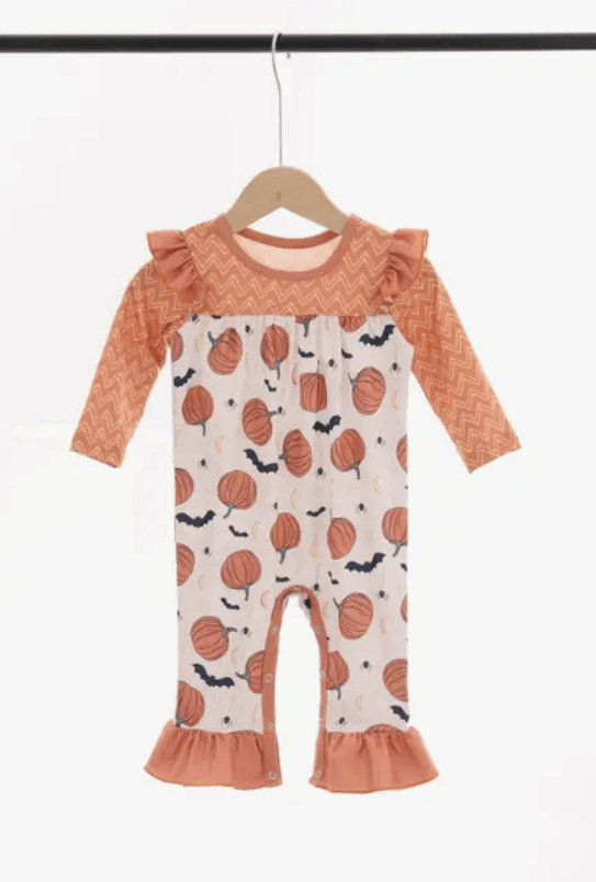 Fall Pumpkin Baby Romper