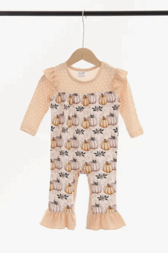 Fall Pumpkin Baby Romper