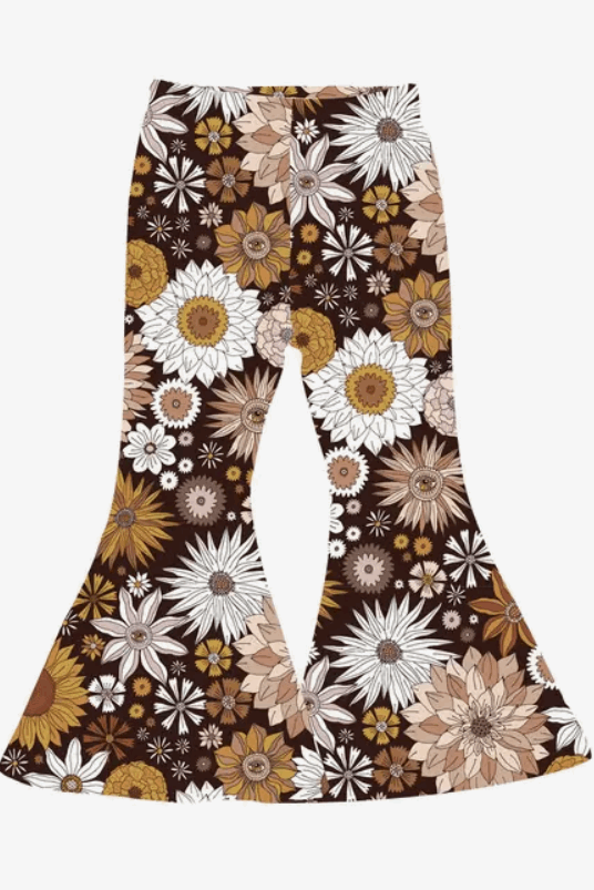 Floral Baby and Girl Bell Bottoms