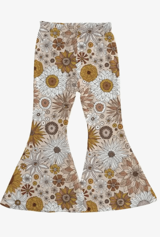 Floral Baby and Girl Bell Bottoms