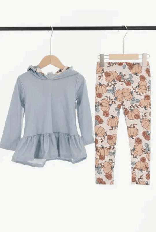 Kids Hoodie Floral Legging Set