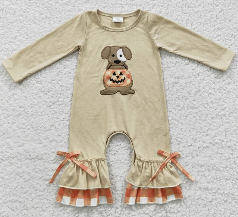 Dog Pumpkin Halloween Set Boy