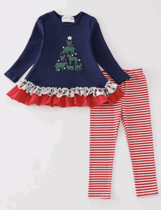 Farm Animal Christmas Tree Set