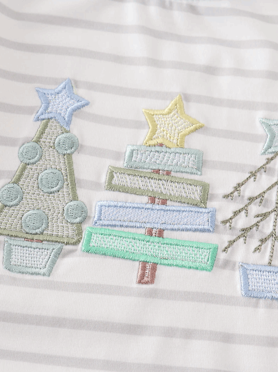 Embroidered Tree Bubble Romper