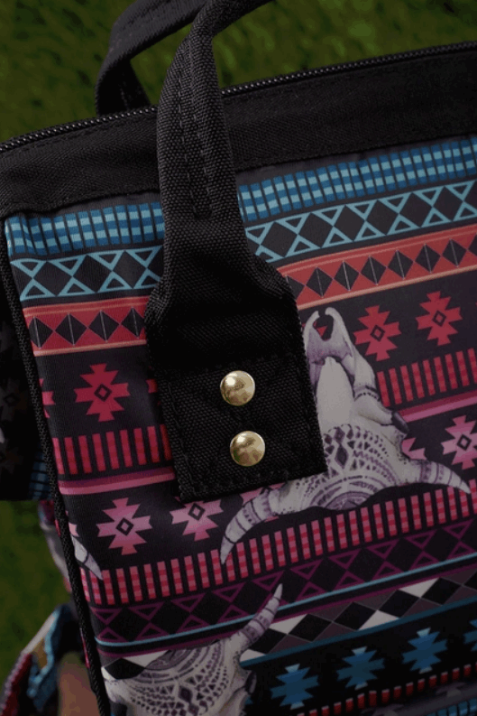 Western Diaper Bag Skull and Pattern