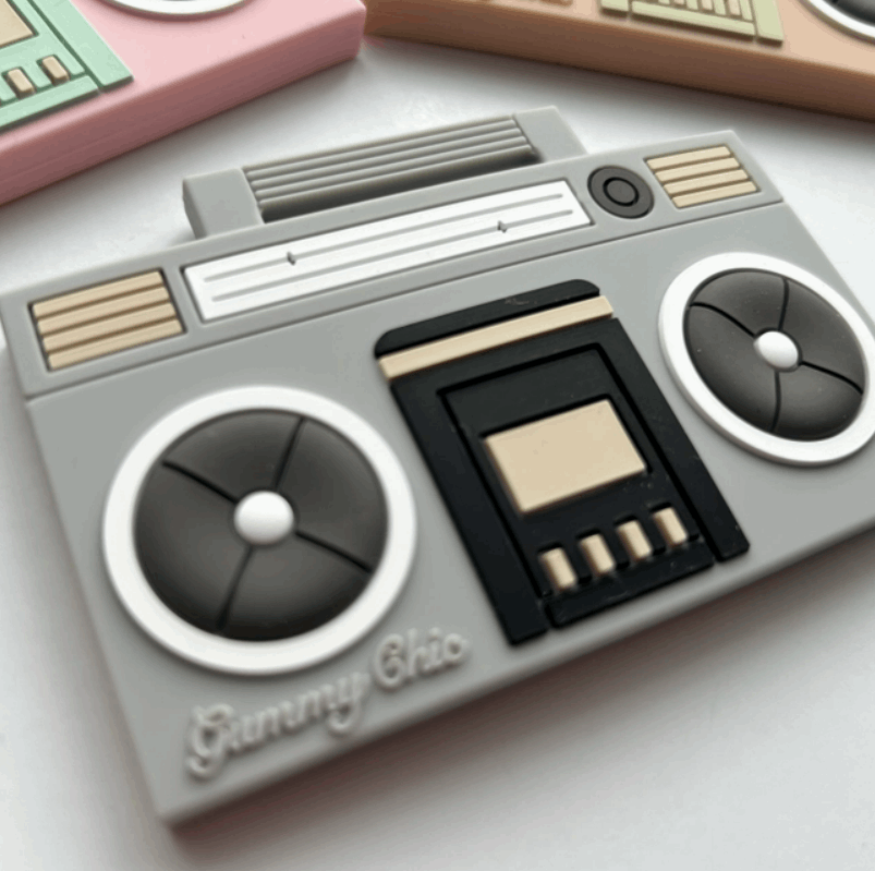 Boom Box Silicone Teether - Multiple Colors