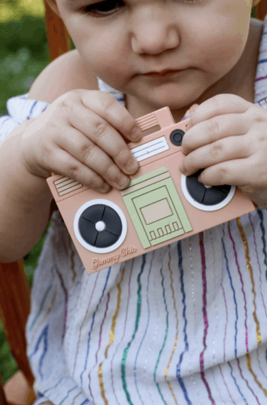 Boom Box Silicone Teether - Multiple Colors