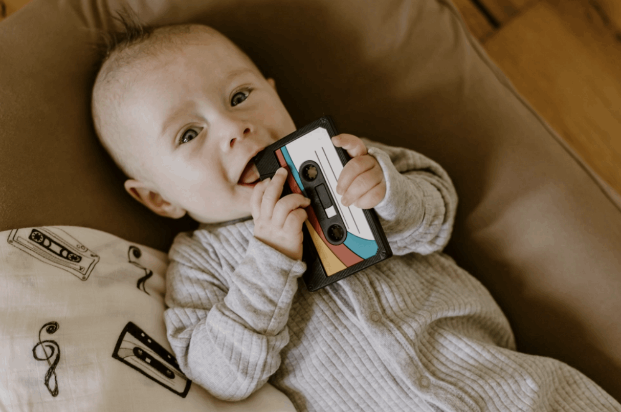 Retro Cassette Tape Teether - Multiple Colors