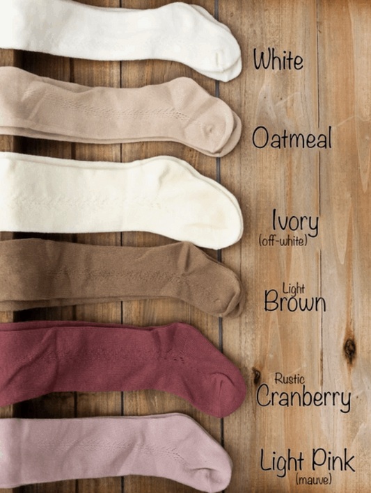 French Tights Knit Lace - Multiple Colors