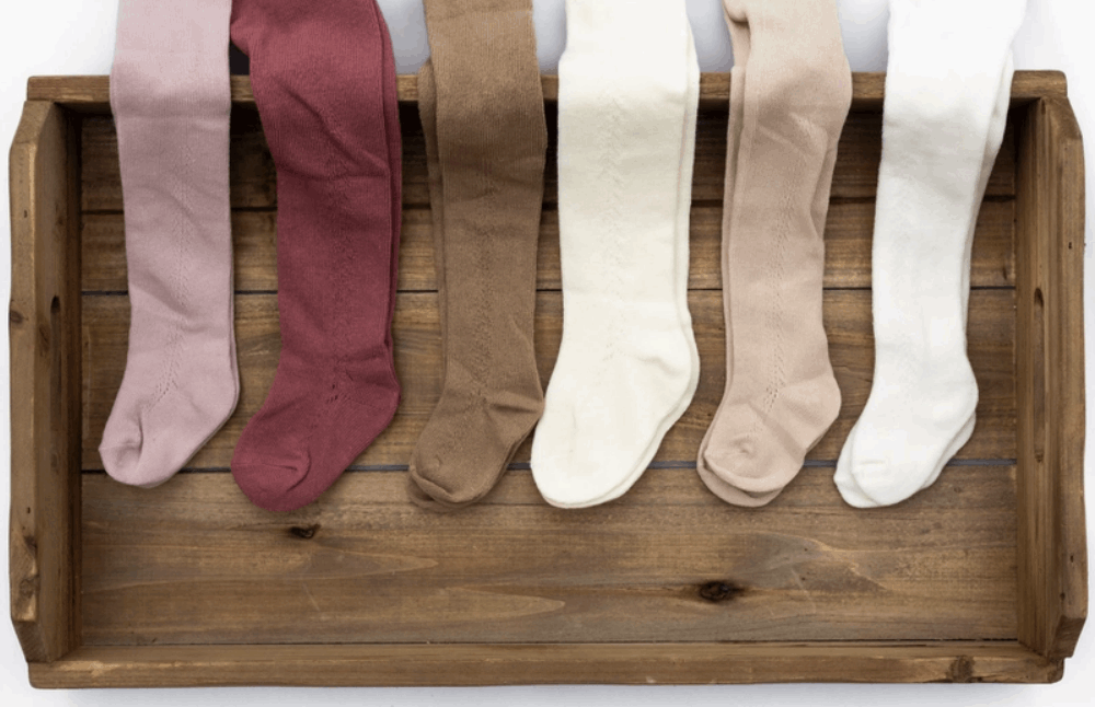 French Tights Knit Lace - Multiple Colors