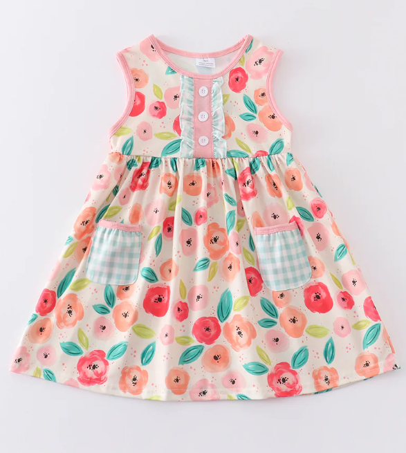 Pink Floral Sister Dress