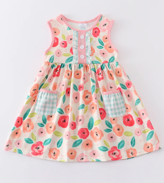 Pink Floral Sister Dress
