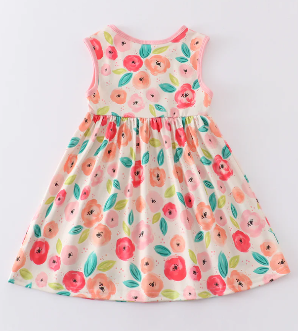 Pink Floral Sister Dress