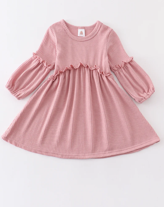 Blush Puff Sleeve Dress