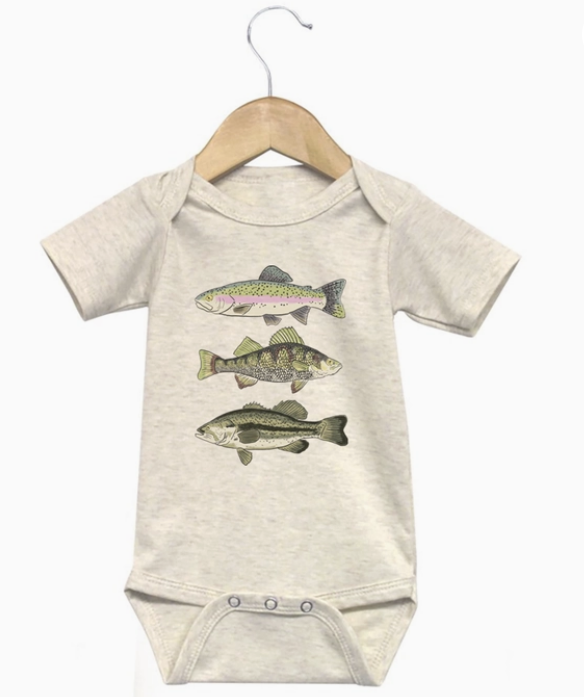 Three Fish Onesie