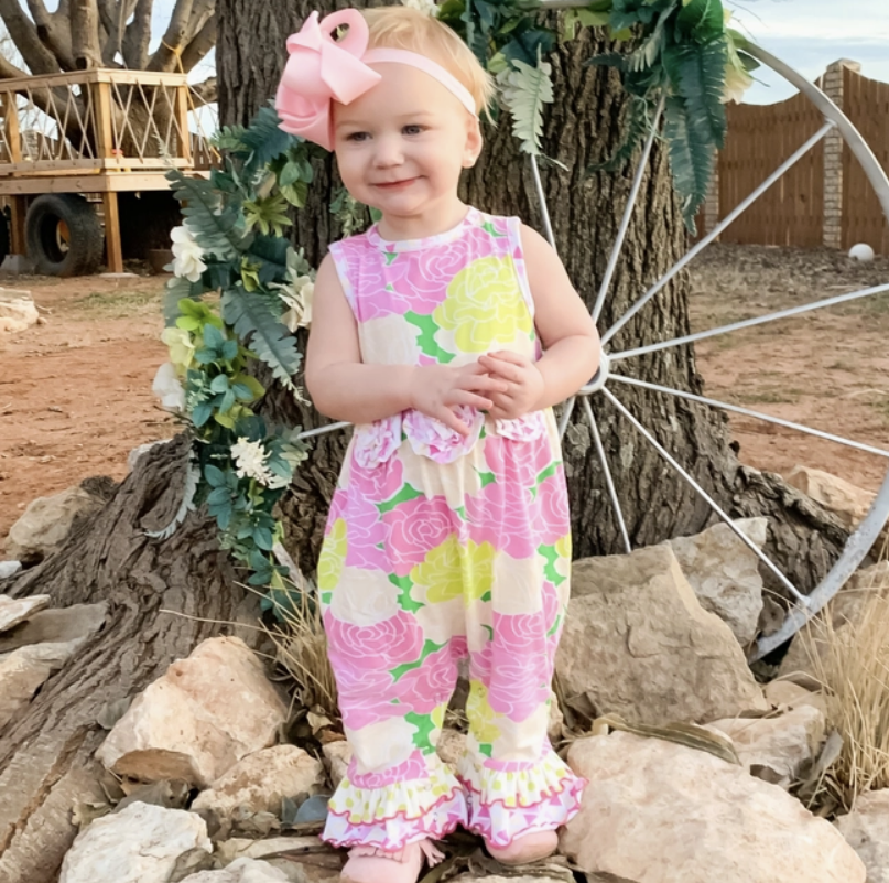Toddler Floral Ruffle Romper