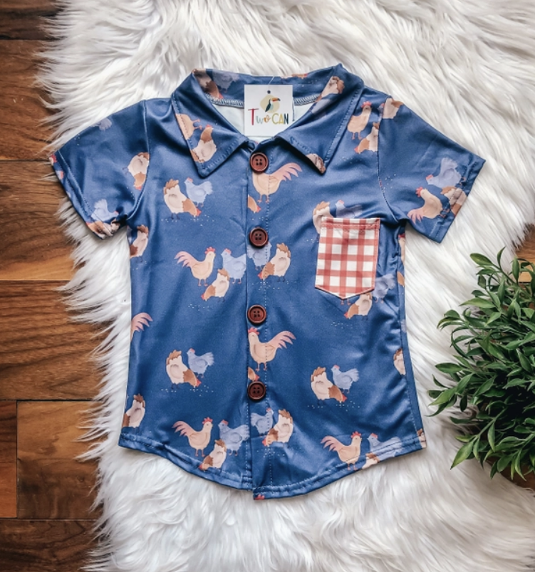 In the Coop Button Up