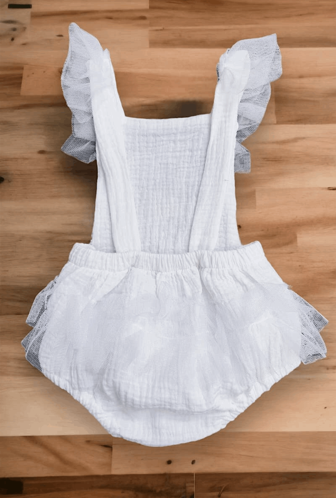 Lace Embroidered Baby Onesie