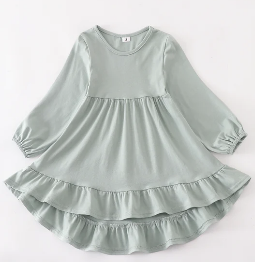 Mint Ruffle Dress