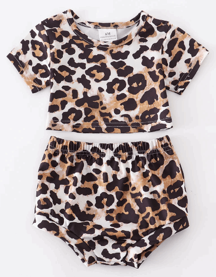 Leopard Print Baby Set