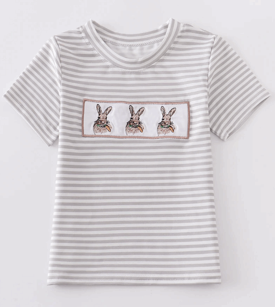 Boy Bunny Stripe Top