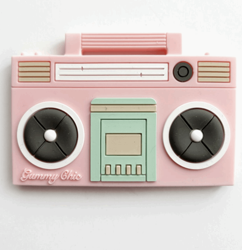 Boom Box Silicone Teether - Multiple Colors