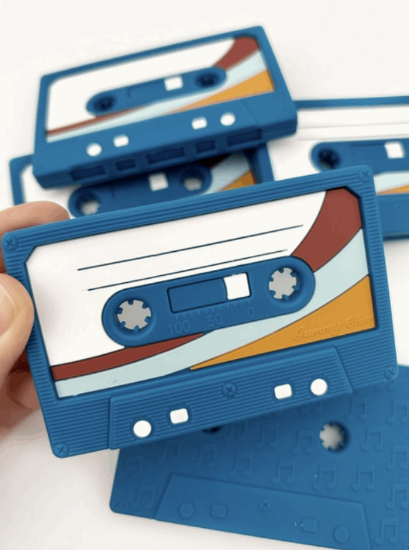 Retro Cassette Tape Teether - Multiple Colors