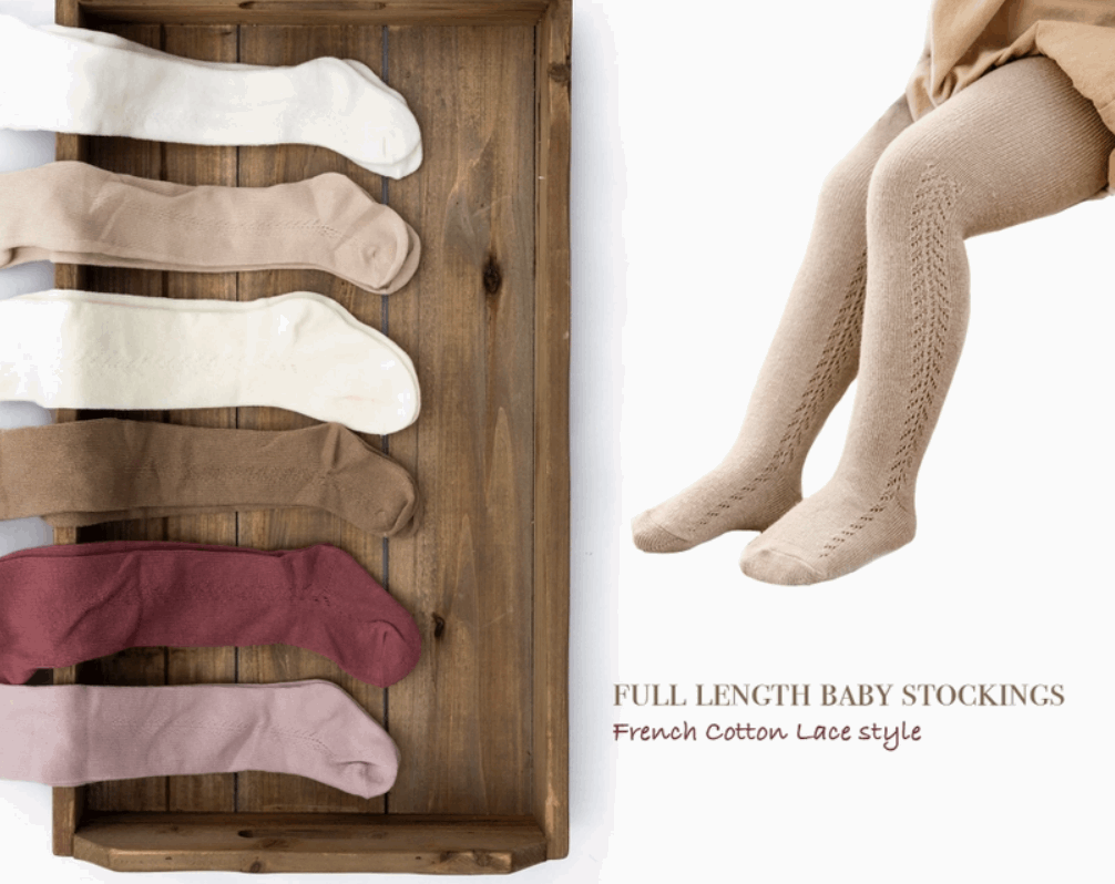 French Tights Knit Lace - Multiple Colors