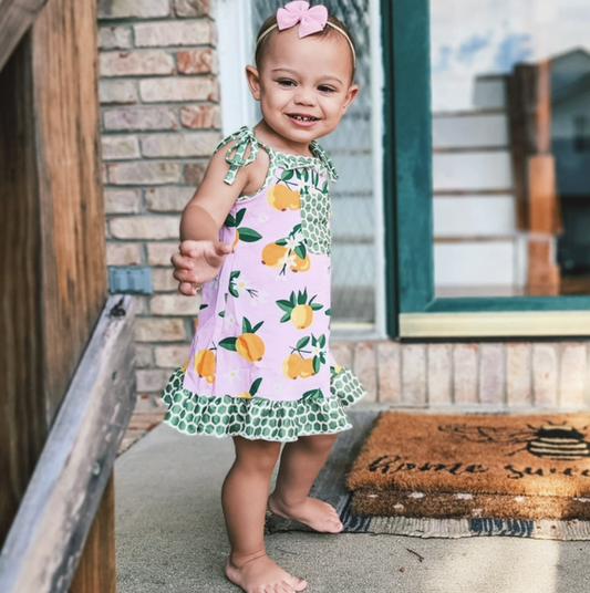 Pink Peach Spaghetti Strap Dress